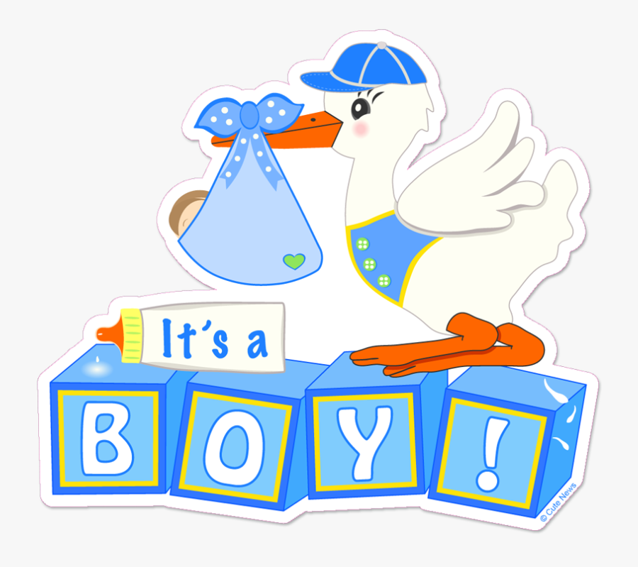 Its A Boy Stork, Transparent Clipart