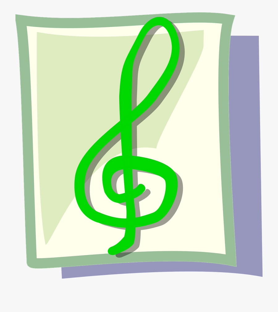 Notas Musicales En Color Verde, Transparent Clipart