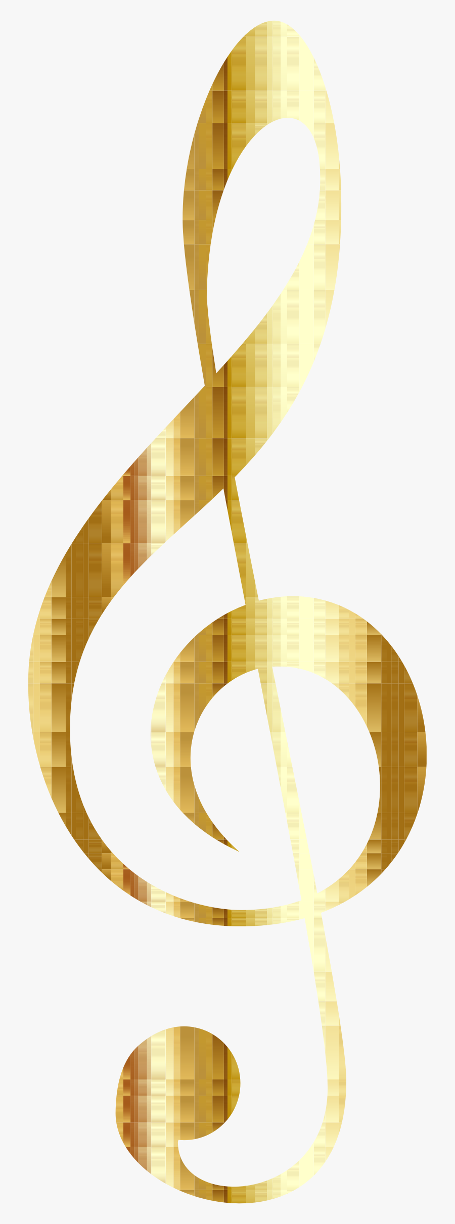 Gold Checkered Clef No Background Clip Arts - Gold Musical Notes Transparent, Transparent Clipart