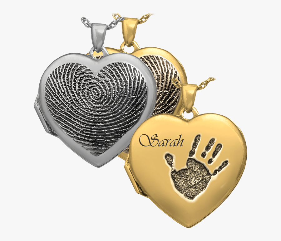 Heart Photo Locket - Cremation Jewelry Heart Thumbprint, Transparent Clipart