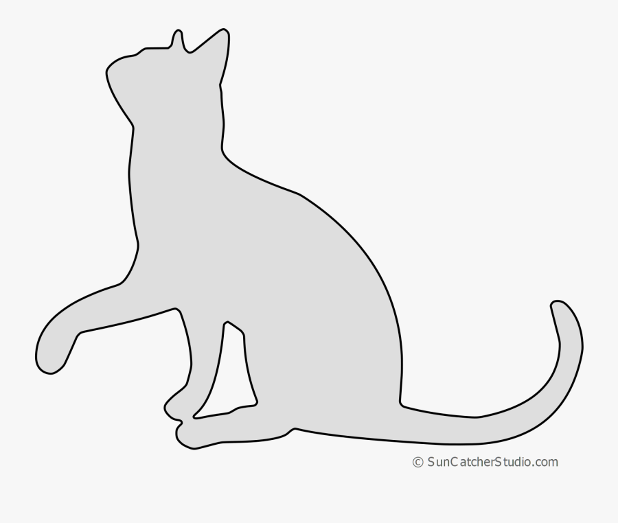 Cat Silhouette Png - Cat Scroll Saw Patterns, Transparent Clipart