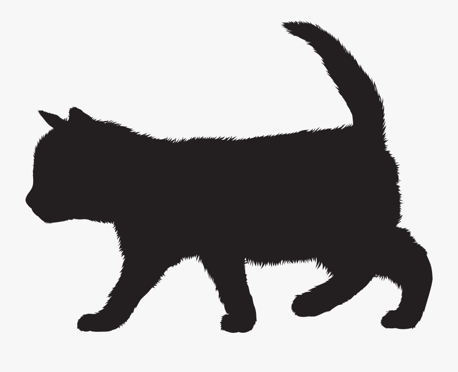 Kitten Silhouette Png Clip Art Image, Transparent Clipart