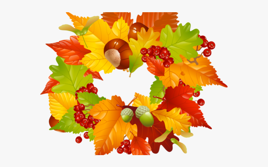 Thanksgiving Wreath Clip Art, Transparent Clipart