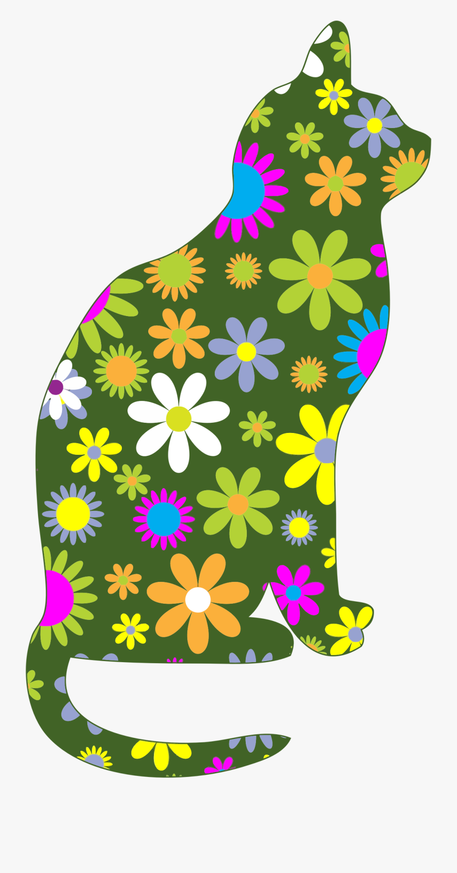 Kitten Clipart Flower - Clipart Butterfly And Flowers, Transparent Clipart