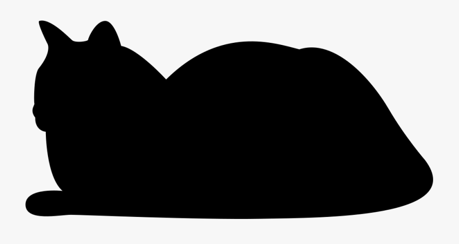 Resting Cat Silhouette Svg Png Icon Free Download - Resting Cat Silhouette, Transparent Clipart