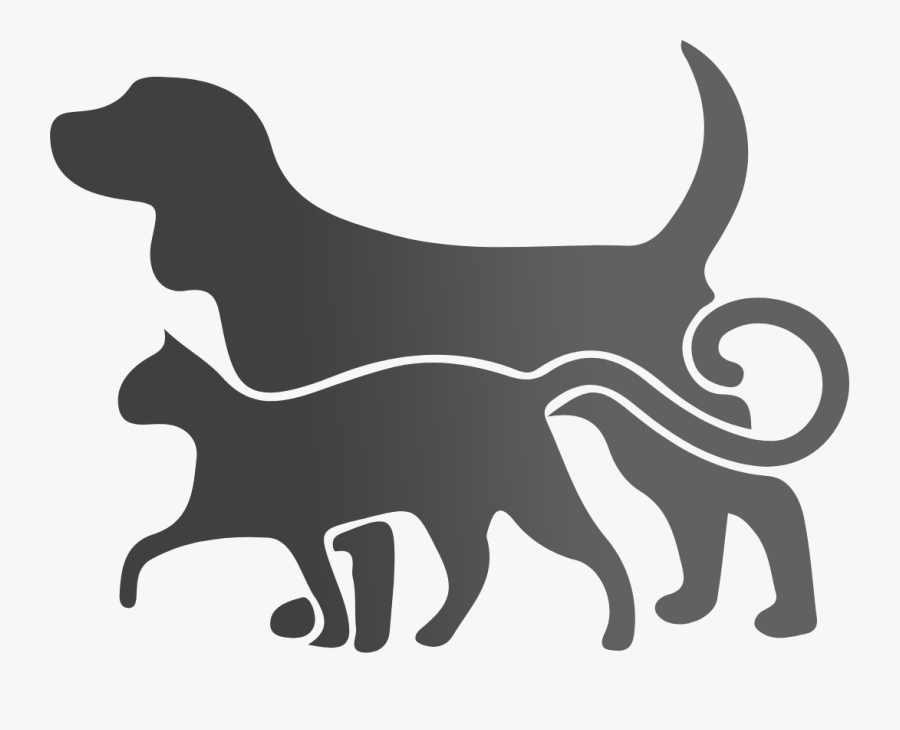 Transparent Pets Clipart - Dog And Cat Silhouette Png, Transparent Clipart