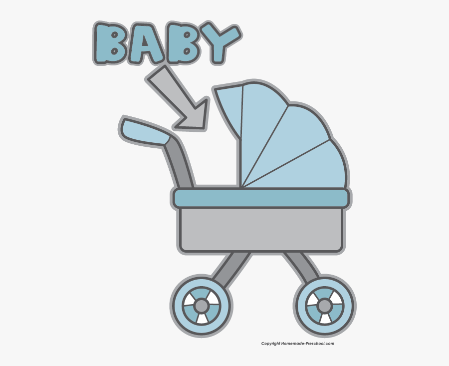 Pink And Gray Baby Carriage Clipart, Transparent Clipart