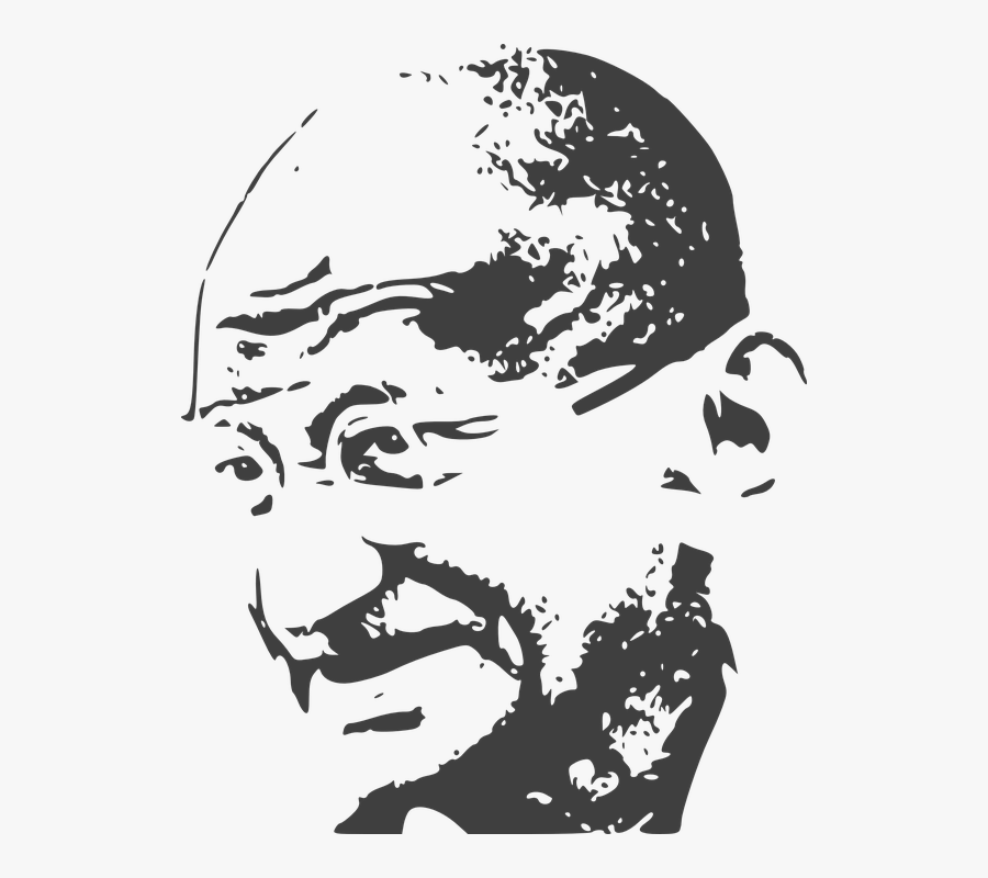 Mahatma Gandhi Vector Png, Transparent Clipart