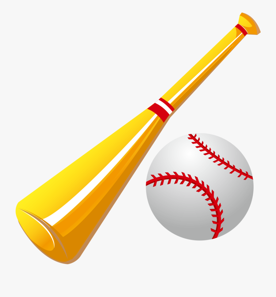 Baseball Bat Infield Fly Rule Sport Clip Art - Cartoon Baseball And Bat, Transparent Clipart