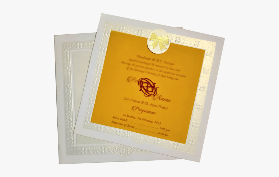 Clip Art Indian Designer Scroll Invitations - Wedding Card Images Hindu Indian, Transparent Clipart