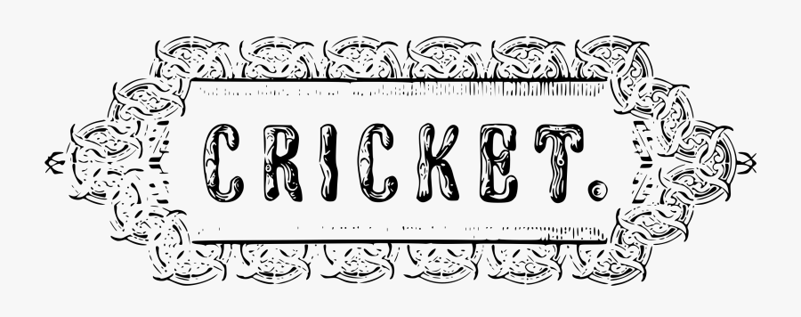 Cricket Label Clip Arts - Cricket Calligraphy, Transparent Clipart