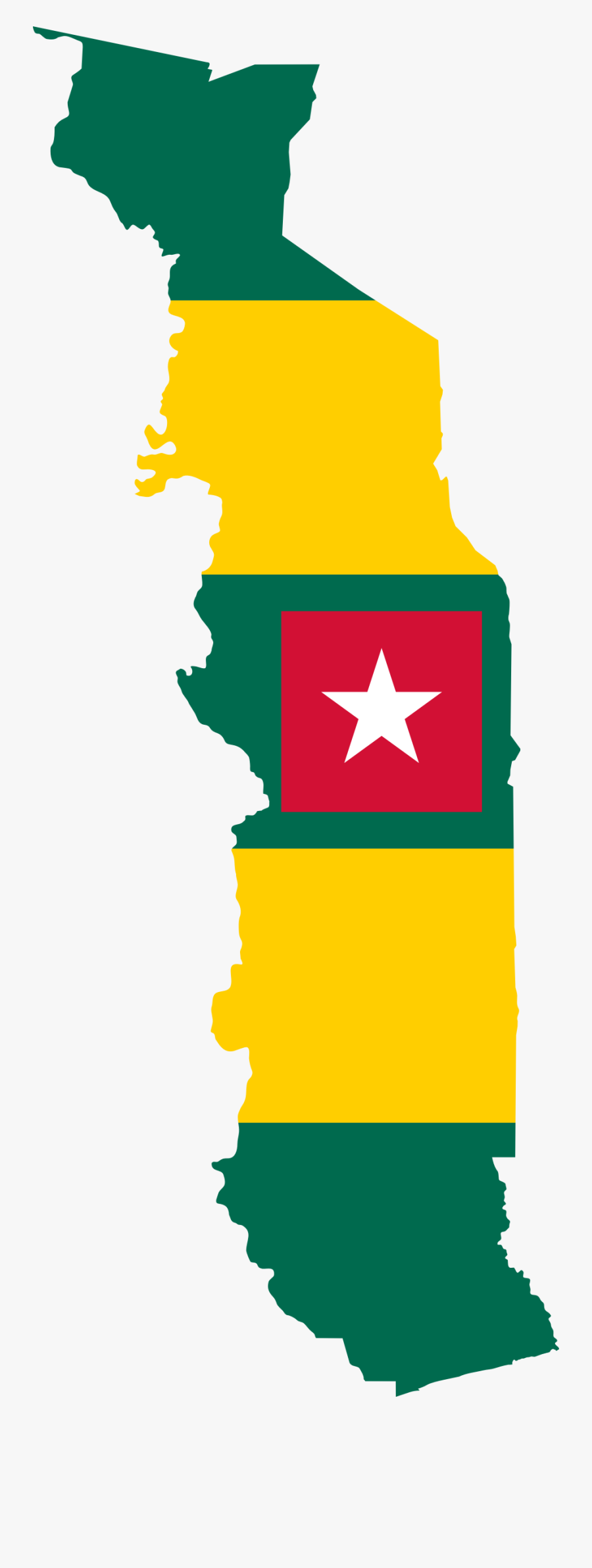 Togo Map And Flag, Transparent Clipart