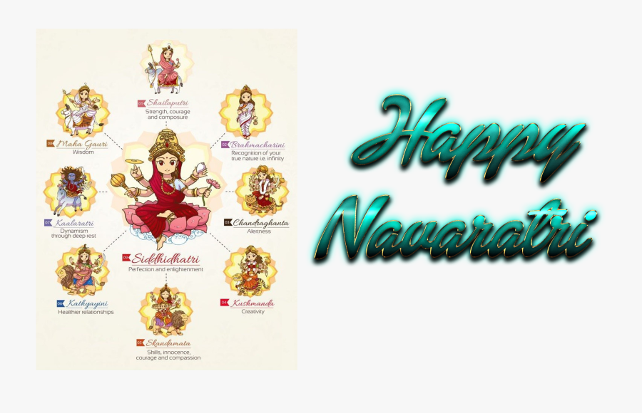 Nine Forms Of Mother Divine, Transparent Clipart