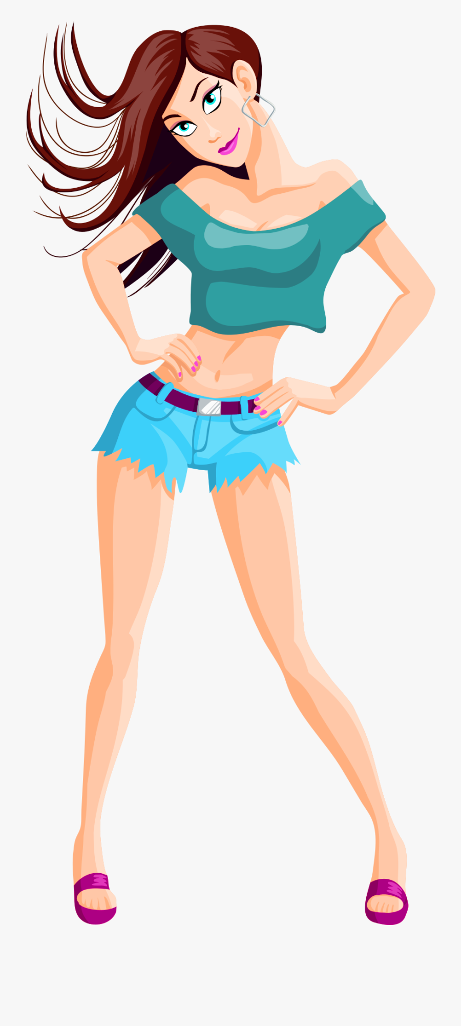 Sexy Girl Vector Png Image - Portable Network Graphics, Transparent Clipart