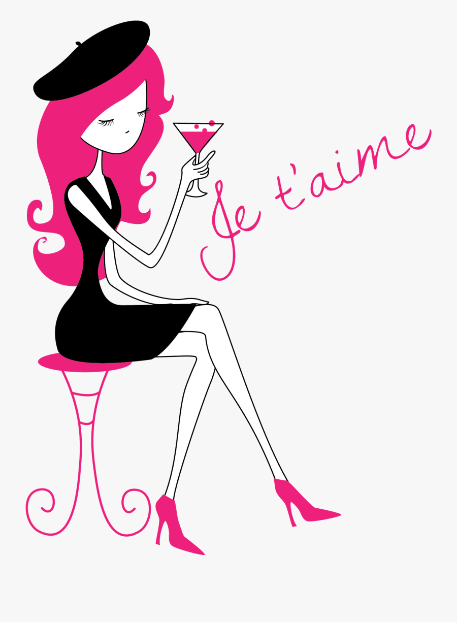 Girl Happy Hour, Transparent Clipart