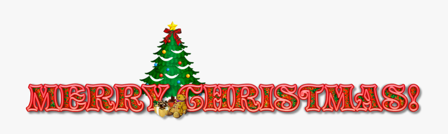 Text, Words, Message, Type, Decoration - Transparent Merry Christmas Banner, Transparent Clipart