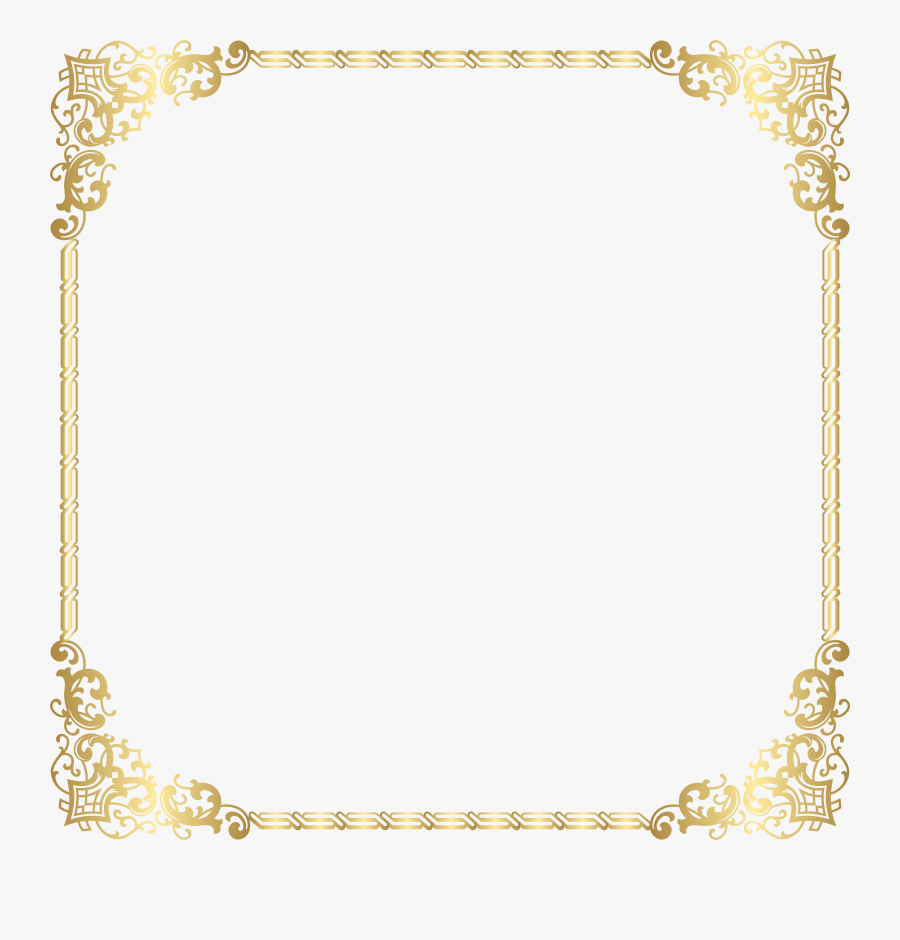Gold Border Frame Transparent Png Clip Art Image, Transparent Clipart