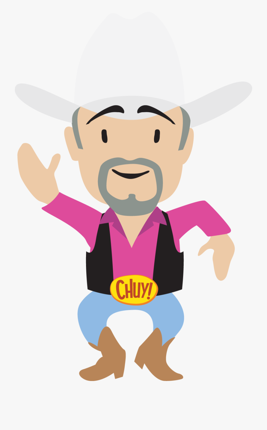 Chuy Pink Shirt And White Hat - Shirt, Transparent Clipart