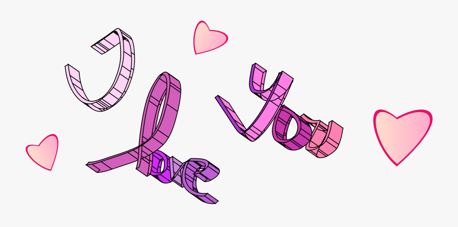 I Love You Purple Love You Clipart Cliparts And Others - Love, Transparent Clipart