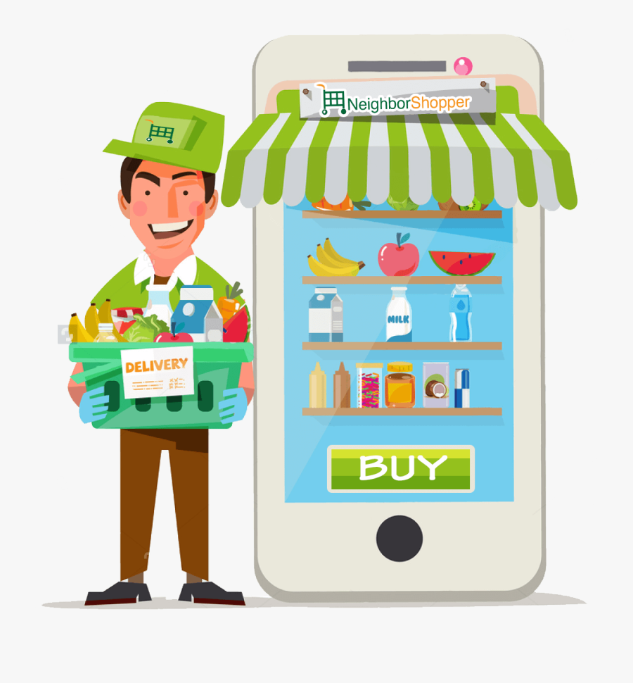 Grocery Delivery App Development - Grocery Delivery Clipart, Transparent Clipart