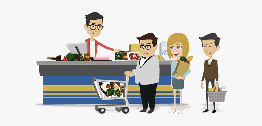 Grocery Store Manager - Super Market Billing Clipart, Transparent Clipart