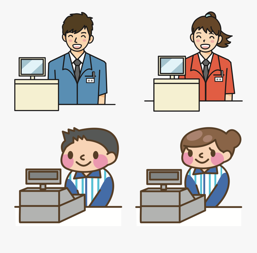 Human - Cashier Clipart Png, Transparent Clipart