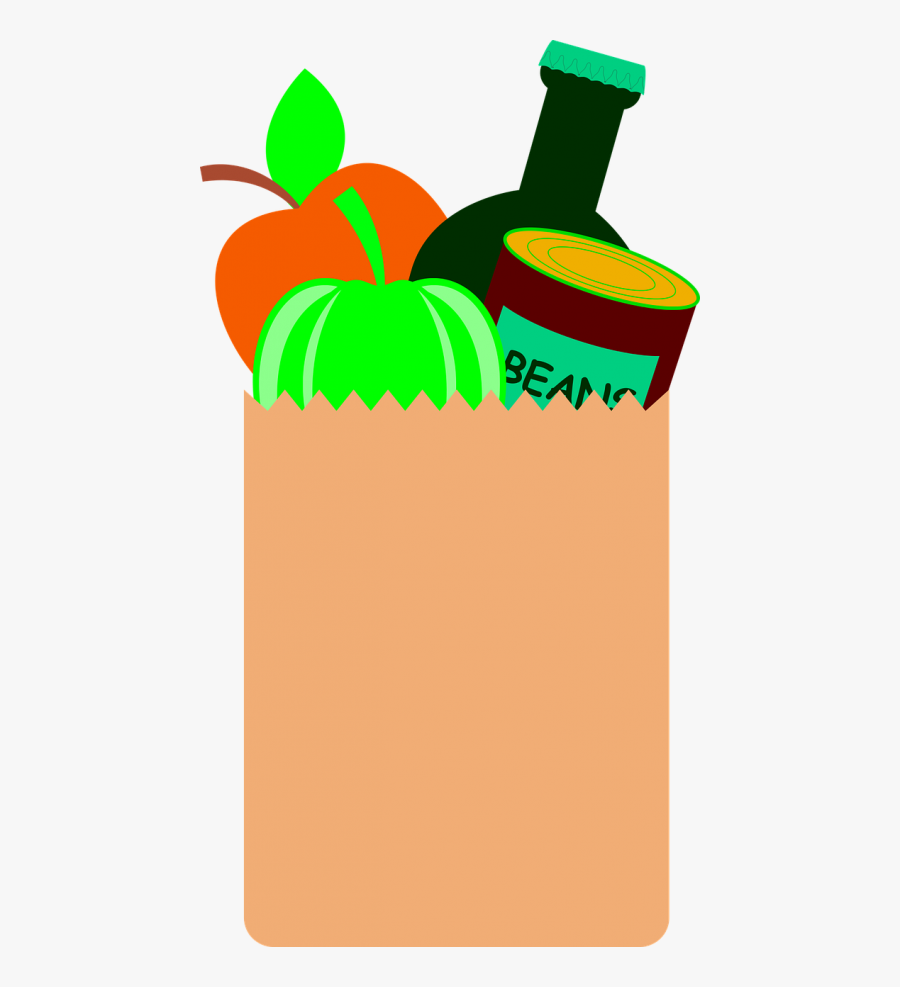 Transparent Grocery Bag Clipart - Bahan Makanan Vektor, Transparent Clipart