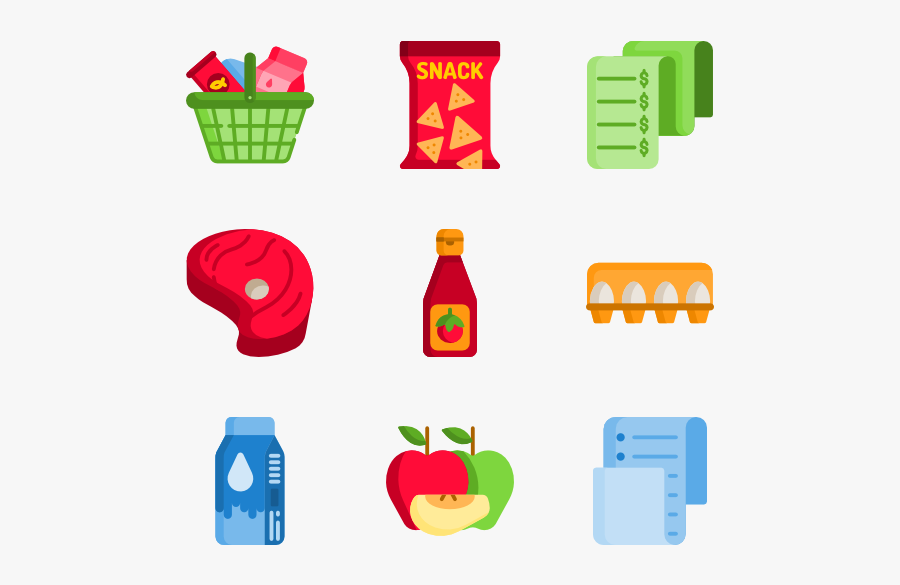 Clip Art Grocery Background - Groceries Icon Png, Transparent Clipart