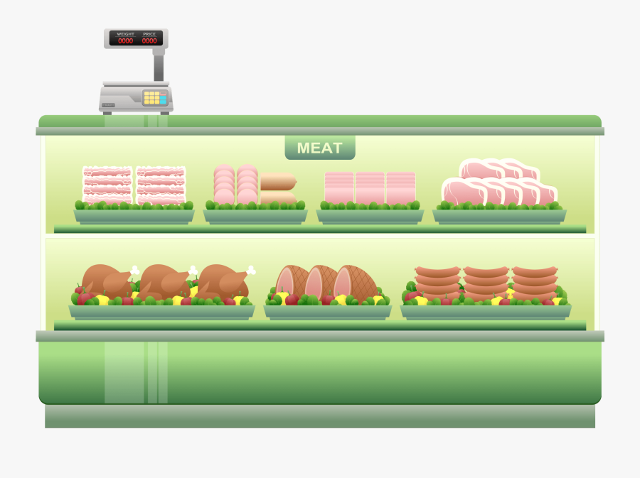 Supermarket Meat Counter - Clipart Supermarket, Transparent Clipart