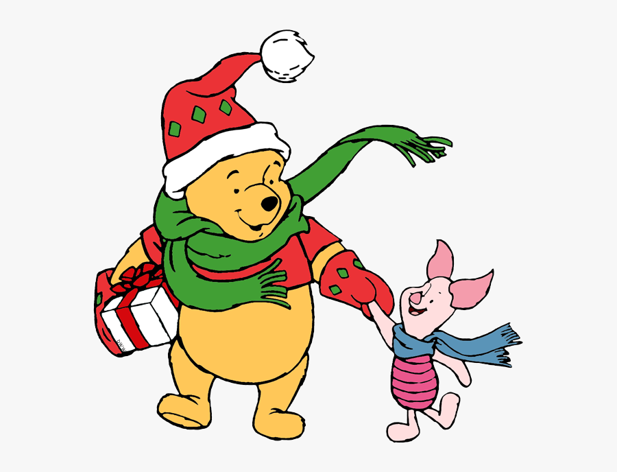 Winnie The Pooh And Piglet Christmas, Transparent Clipart