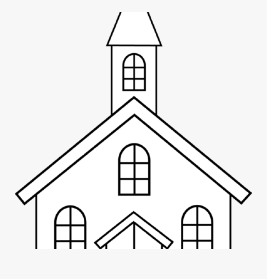 Clip Art Png Library Huge - Church Cartoon Black And White, Transparent Clipart