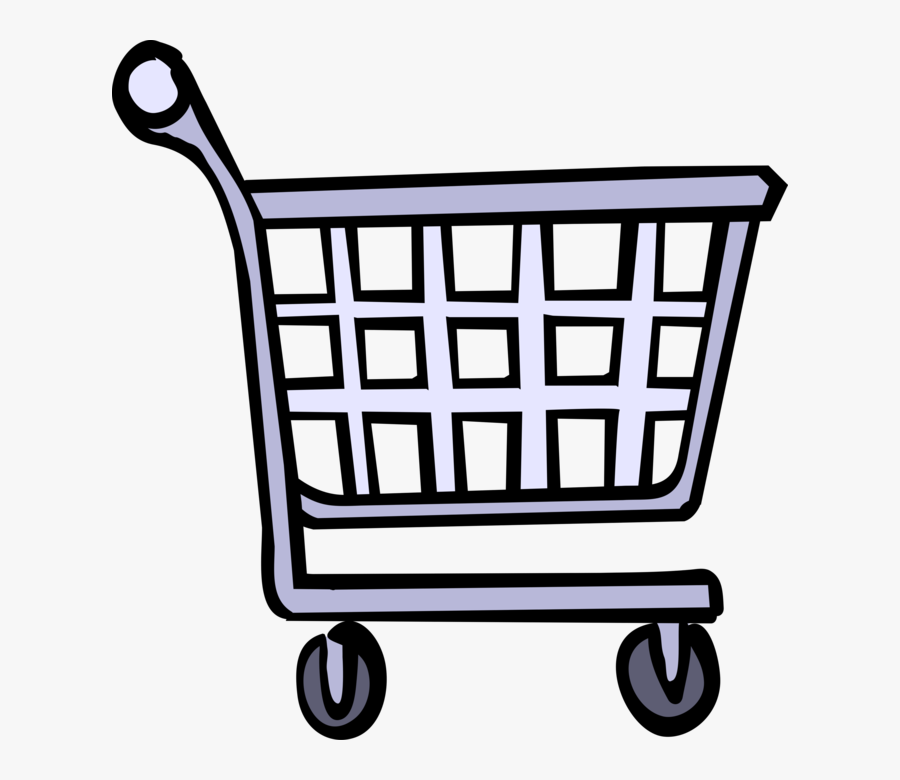 Transparent Pushing Shopping Cart Clipart - Animated Grocery Cart, Transparent Clipart