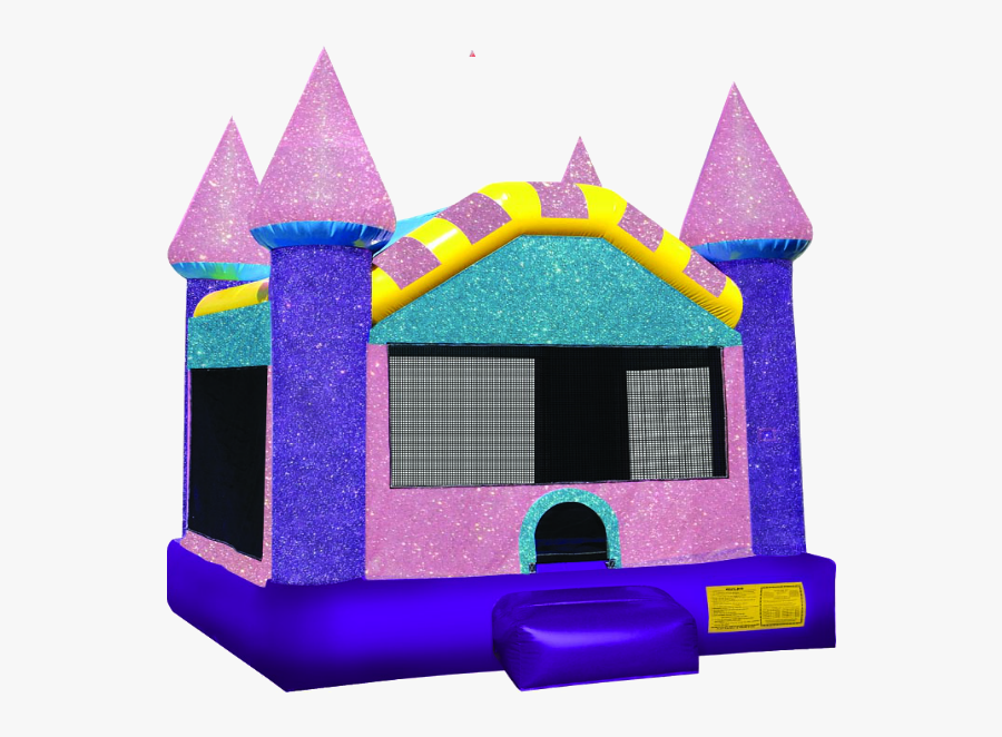 Dazzling Castle Bounce House, Transparent Clipart