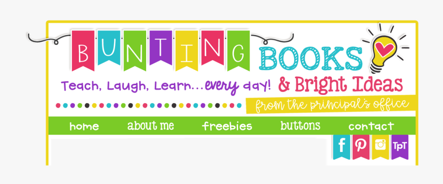 Bunting, Books, And Bright Ideas* - Graphic Design, Transparent Clipart