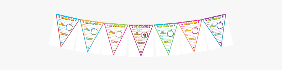 Graphic Free Download Pennant Clipart Teacher - All About Me Pennant, Transparent Clipart