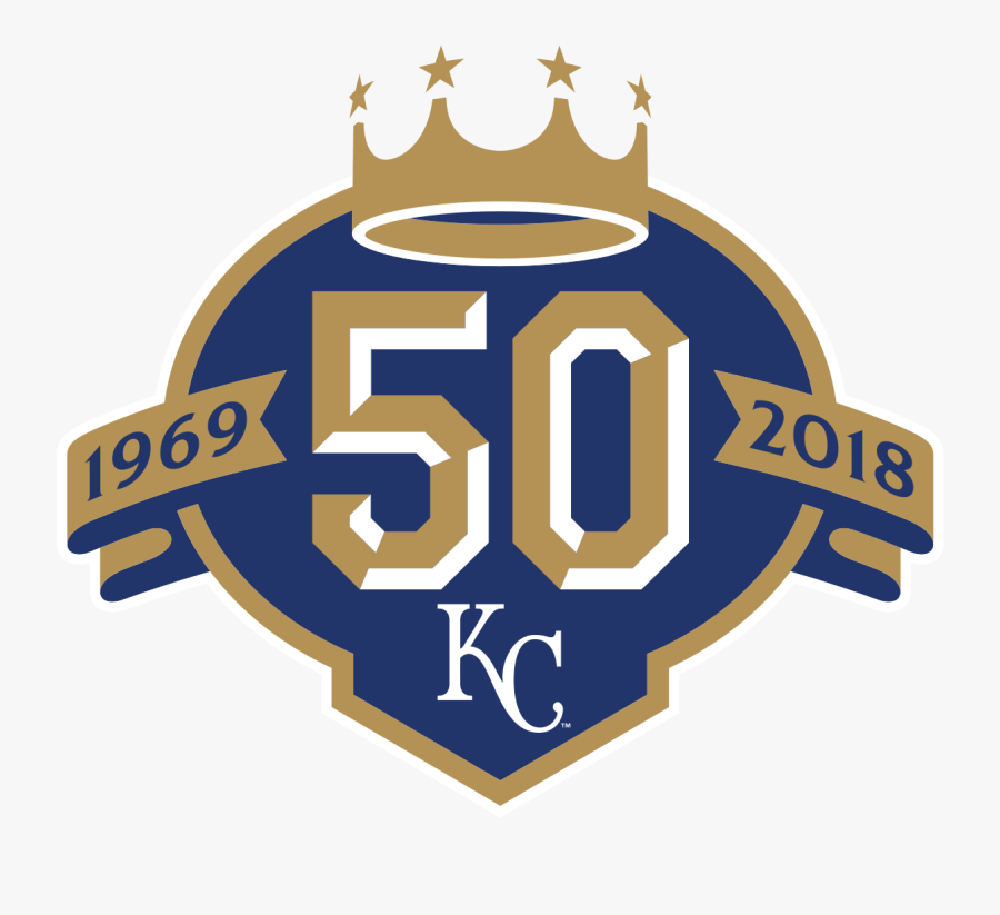 Kansas City Royals Logo Png Clip Art Free Stock - Kansas City Royals 50th Anniversary Logo, Transparent Clipart