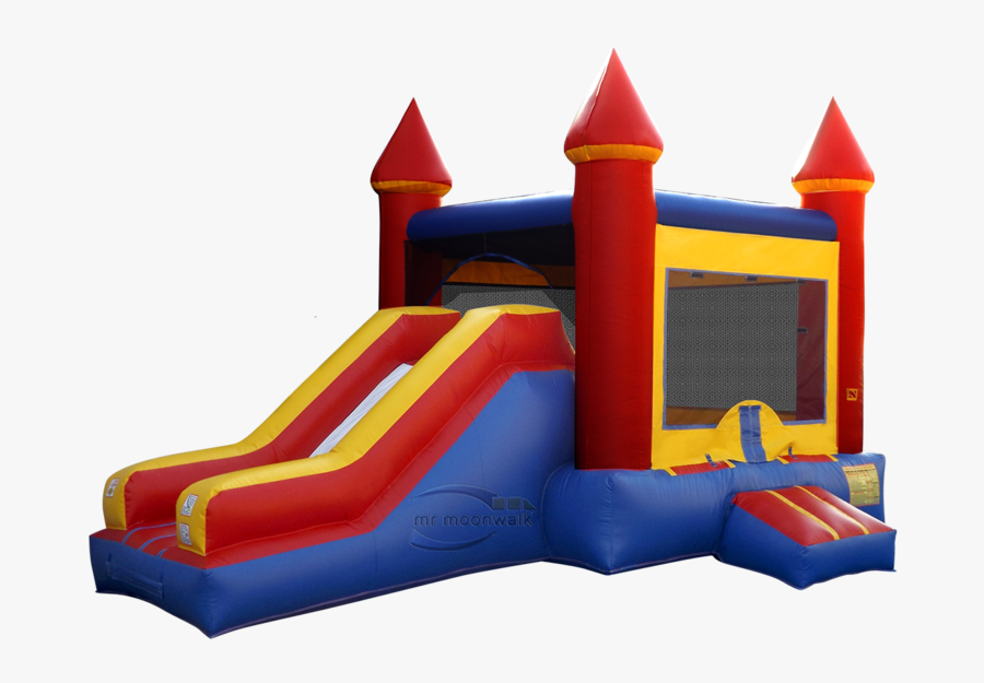 Castle Slide Combo Bounce House - Bounce House Transparent, Transparent Clipart