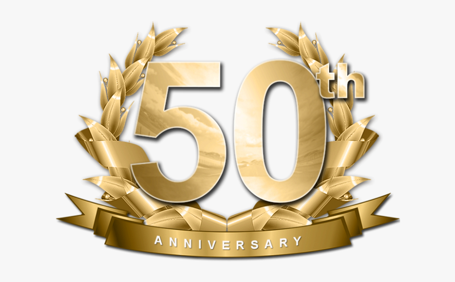 50th Gold Png - Gold 50th Anniversary Png, Transparent Clipart
