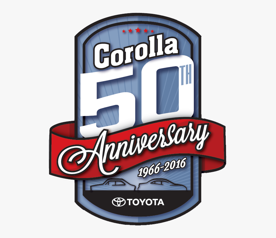 Toyota Corolla 50th Anniversary Logo, Transparent Clipart