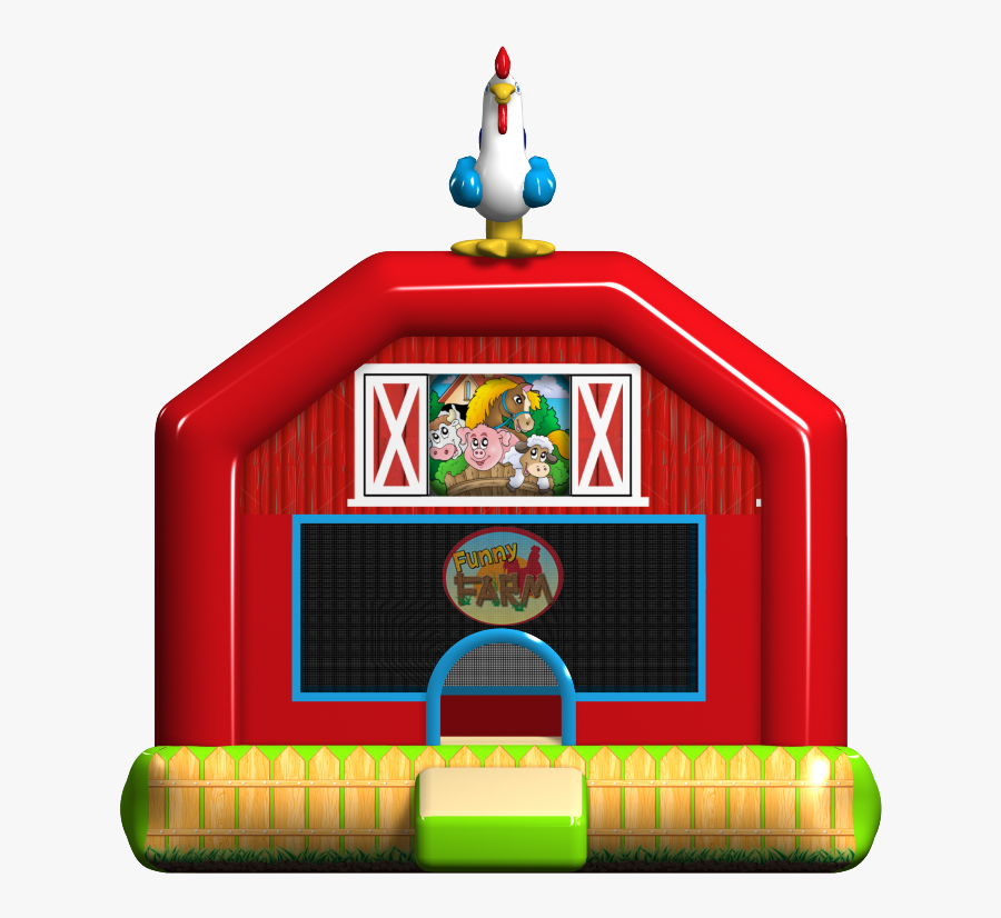 Clip Art Barnyard Funny - Farm Themed Bounce House, Transparent Clipart