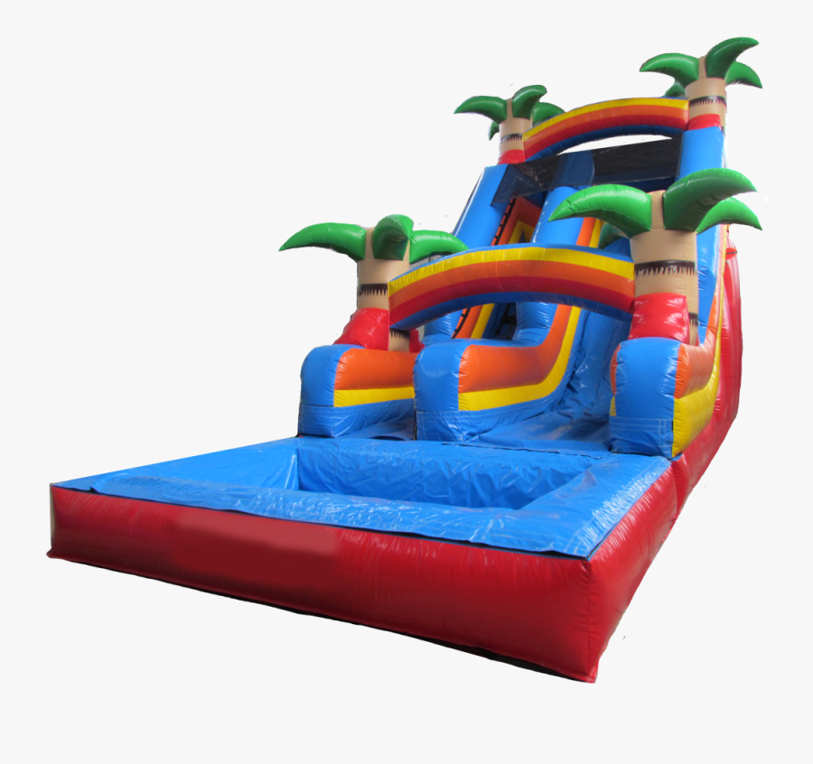 18′ Tropical Slide W/pool - Inflatable, Transparent Clipart