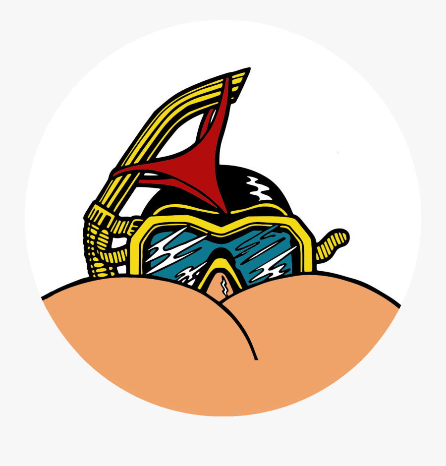 Butt Snorkeler, Transparent Clipart