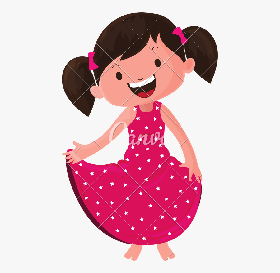 Clip Art Little Girl Dancing - Illustration, Transparent Clipart