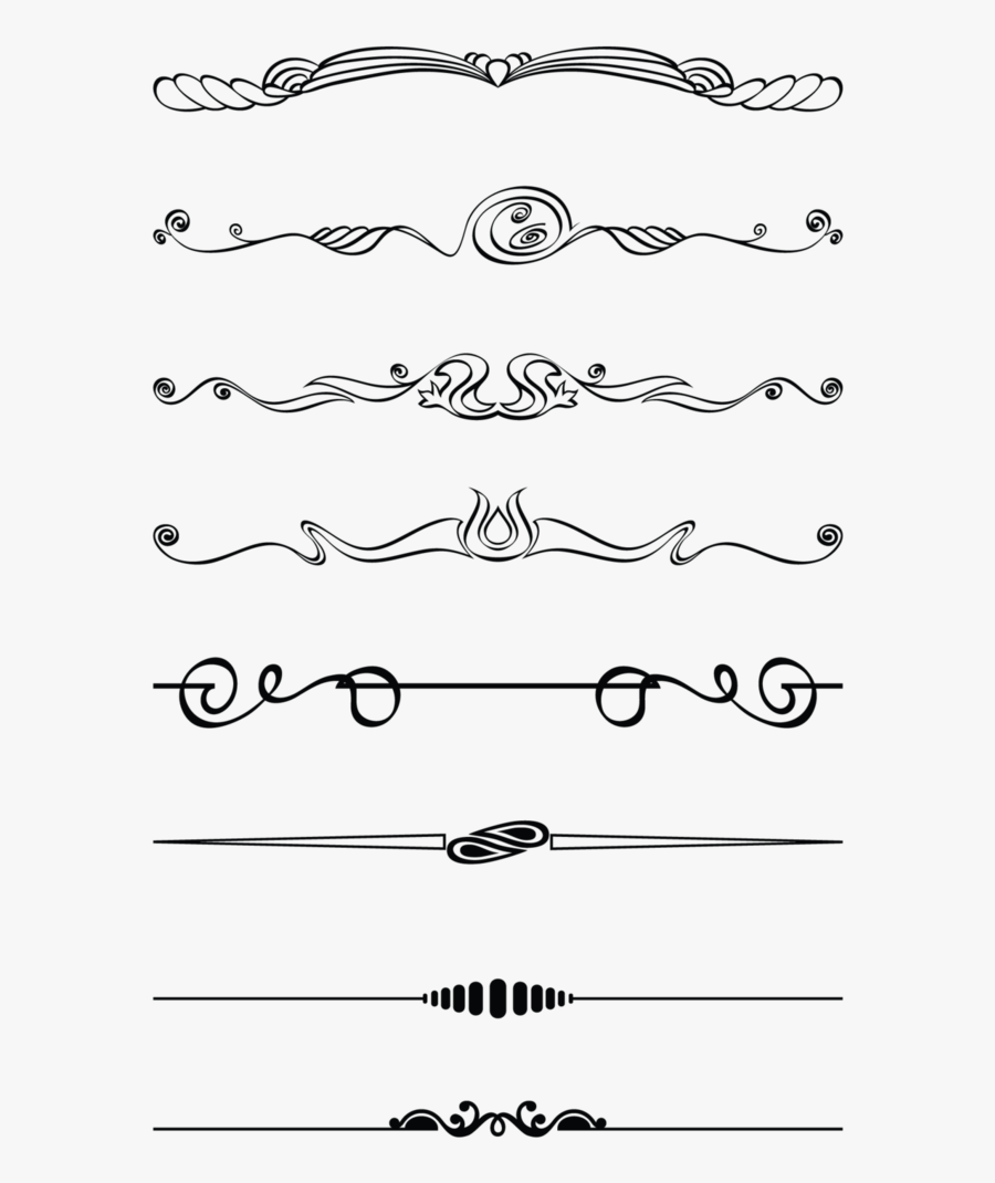 Divider Clipart Design Line - Png Ornaments, Transparent Clipart