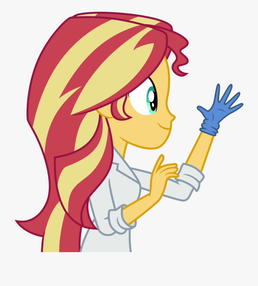 Sunset Shimmer Scientist Spoiler - Sunset Shimmer Clipart Hand, Transparent Clipart