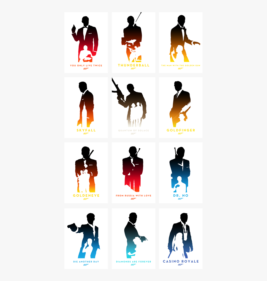 James Bond Anniversary Posters, Transparent Clipart