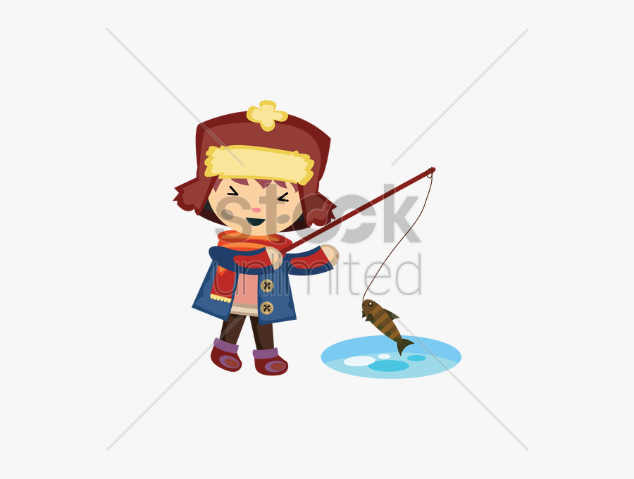 Pin Little Girl Fishing Clipart - Cartoon, Transparent Clipart