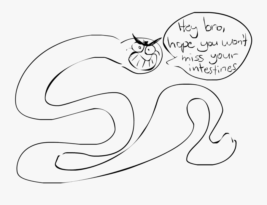 Worm - Cartoon, Transparent Clipart