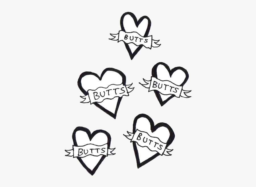 Butt, Heart, And Grunge Image - Butts Transparent, Transparent Clipart