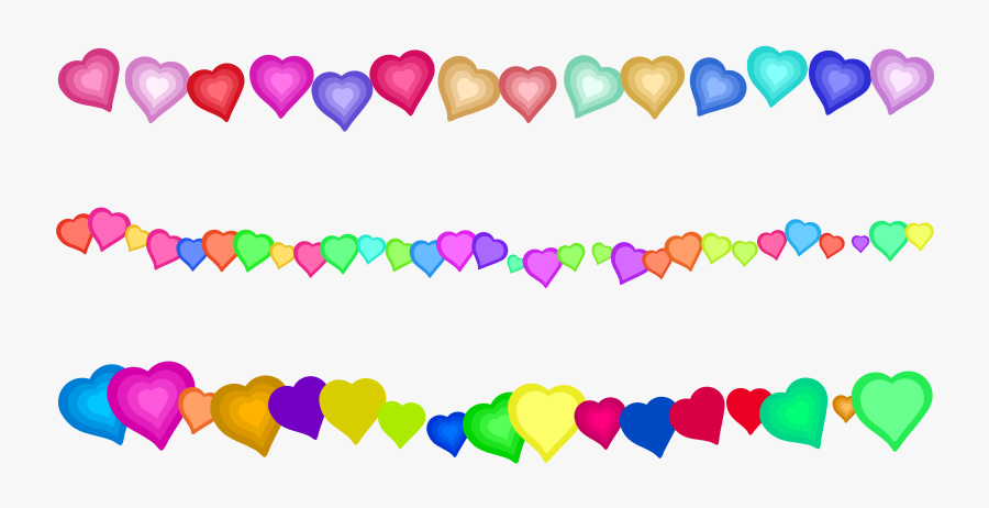 Heart Page Border Decorations - Love Heart Border Free Download, Transparent Clipart